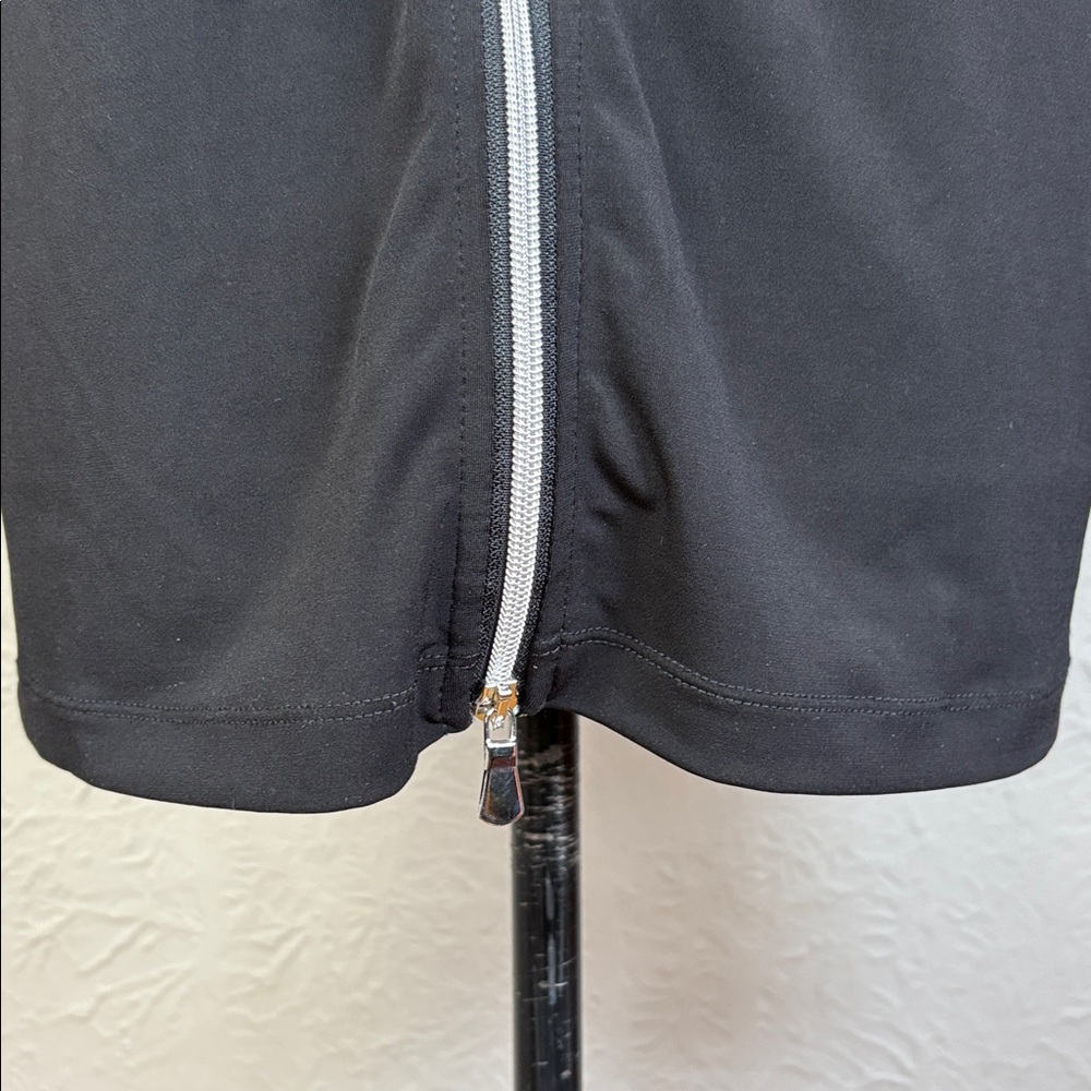 Anatomie Womens Back Zip Mesh V Neck Top Black Long Sleeve Athleisure Small - Picture 5 of 7